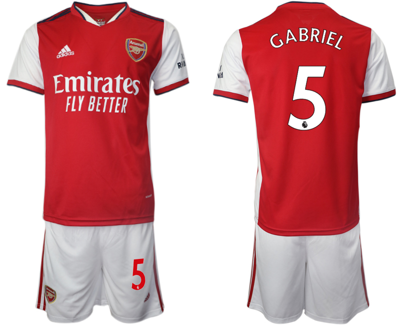 Men 2021-2022 Club Arsenal home red #5 Soccer Jersey